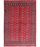 Bokhara 6'0'' X 8'10'' Hand-Knotted Wool Rug 6'0'' x 8'10'' (180 X 265) / Red / Black