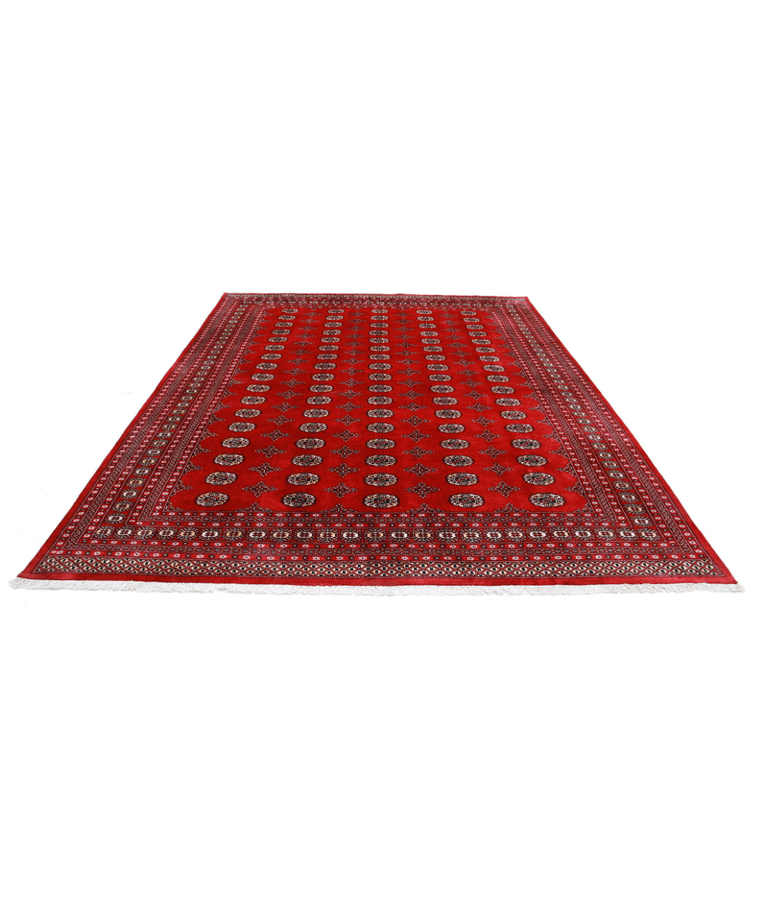 Bokhara 9'0'' X 11'7'' Hand-Knotted Wool Rug 9'0'' x 11'7'' (270 X 348) / Red / Black