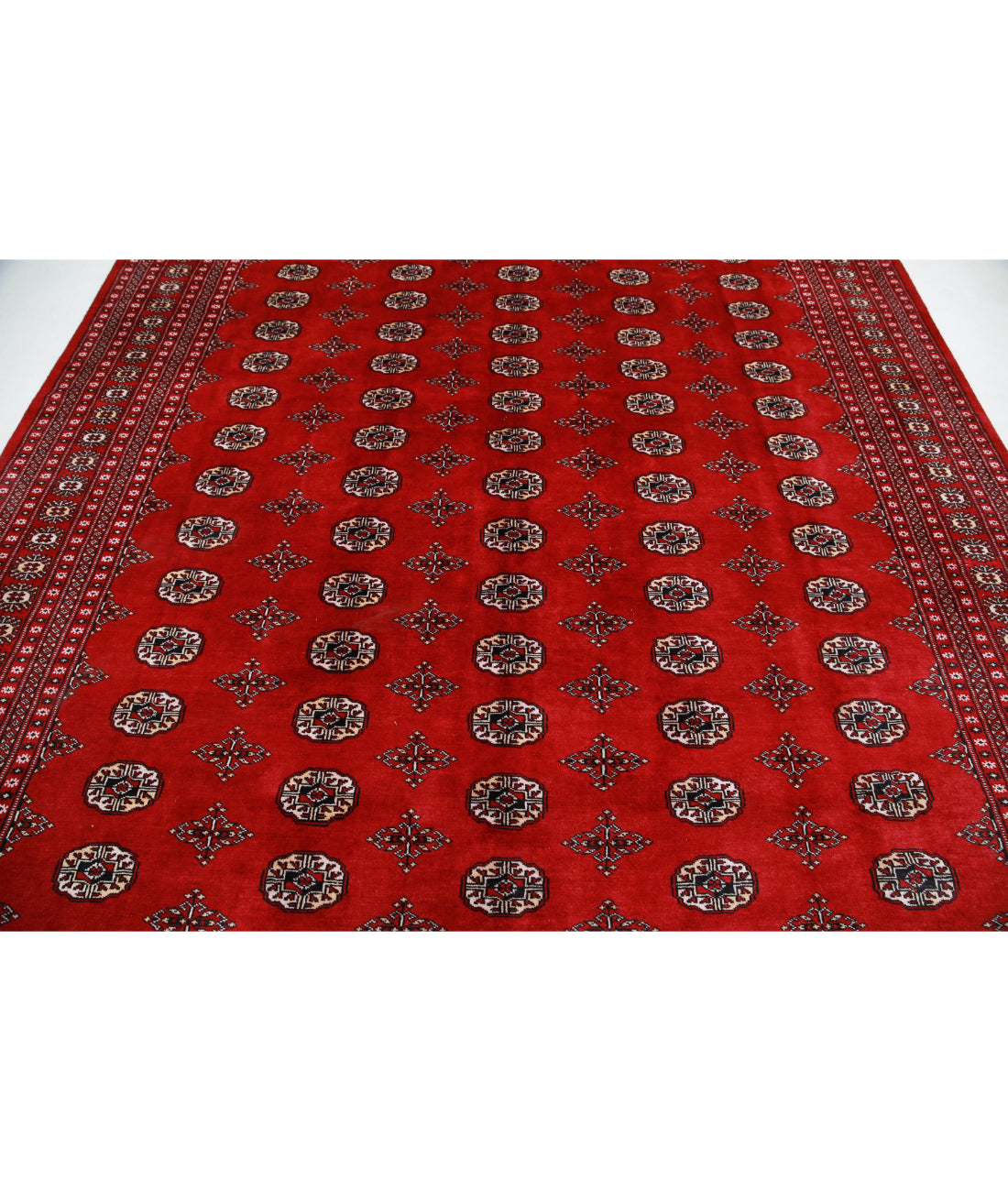 Bokhara 9'0'' X 11'7'' Hand-Knotted Wool Rug 9'0'' x 11'7'' (270 X 348) / Red / Black