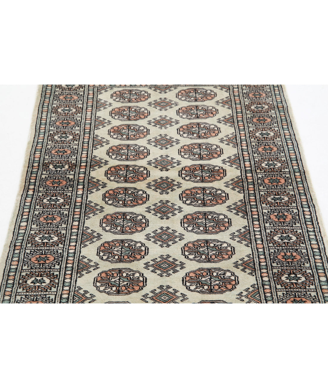 Bokhara 2'11'' X 5'0'' Hand-Knotted Wool Rug 2'11'' x 5'0'' (88 X 150) / Grey / Ivory