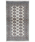 Bokhara 2'11'' X 5'0'' Hand-Knotted Wool Rug 2'11'' x 5'0'' (88 X 150) / Grey / Ivory