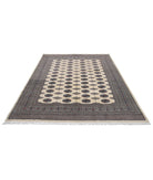 Bokhara 6'1'' X 8'4'' Hand-Knotted Wool Rug 6'1'' x 8'4'' (183 X 250) / Ivory / Black