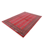 Bokhara 6'0'' X 8'10'' Hand-Knotted Wool Rug 6'0'' x 8'10'' (180 X 265) / Red / Black