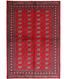 Bokhara 6'0'' X 8'10'' Hand-Knotted Wool Rug 6'0'' x 8'10'' (180 X 265) / Red / Black