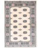 Bokhara 4'3'' X 6'2'' Hand-Knotted Wool Rug 4'3'' x 6'2'' (128 X 185) / Ivory / Black