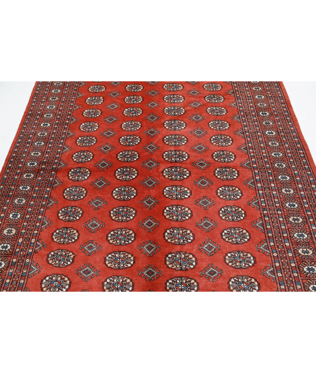 Bokhara 6'1'' X 8'10'' Hand-Knotted Wool Rug 6'1'' x 8'10'' (183 X 265) / Rust / Ivory