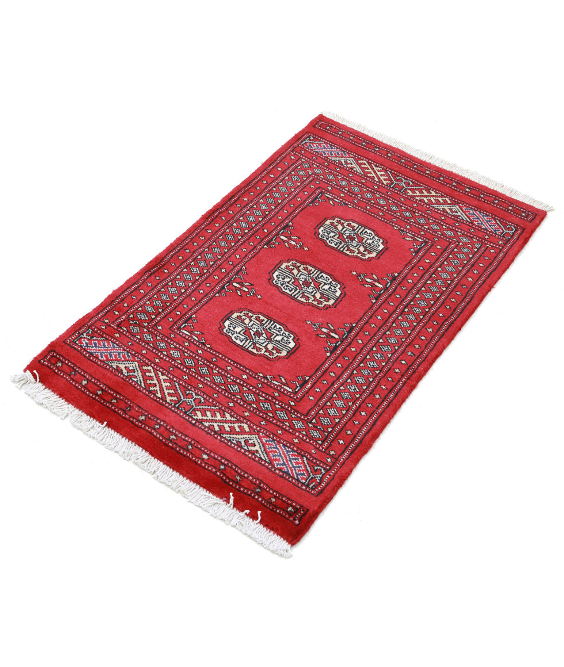 Bokhara 1'11'' X 3'2'' Hand-Knotted Wool Rug 1'11'' x 3'2'' (58 X 95) / Red / Red