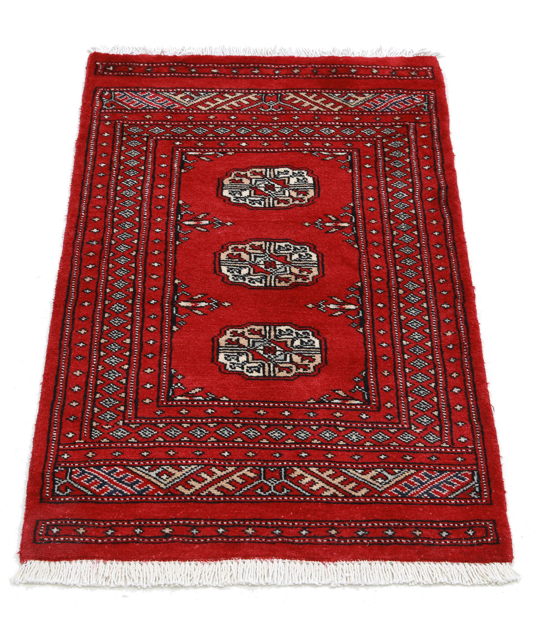 Bokhara 1'11'' X 3'2'' Hand-Knotted Wool Rug 1'11'' x 3'2'' (58 X 95) / Red / Red