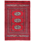 Bokhara 1'11'' X 3'2'' Hand-Knotted Wool Rug 1'11'' x 3'2'' (58 X 95) / Red / Red