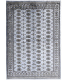 Bokhara 6'7'' X 9'5'' Hand-Knotted Wool Rug 6'7'' x 9'5'' (198 X 283) / Grey / Ivory