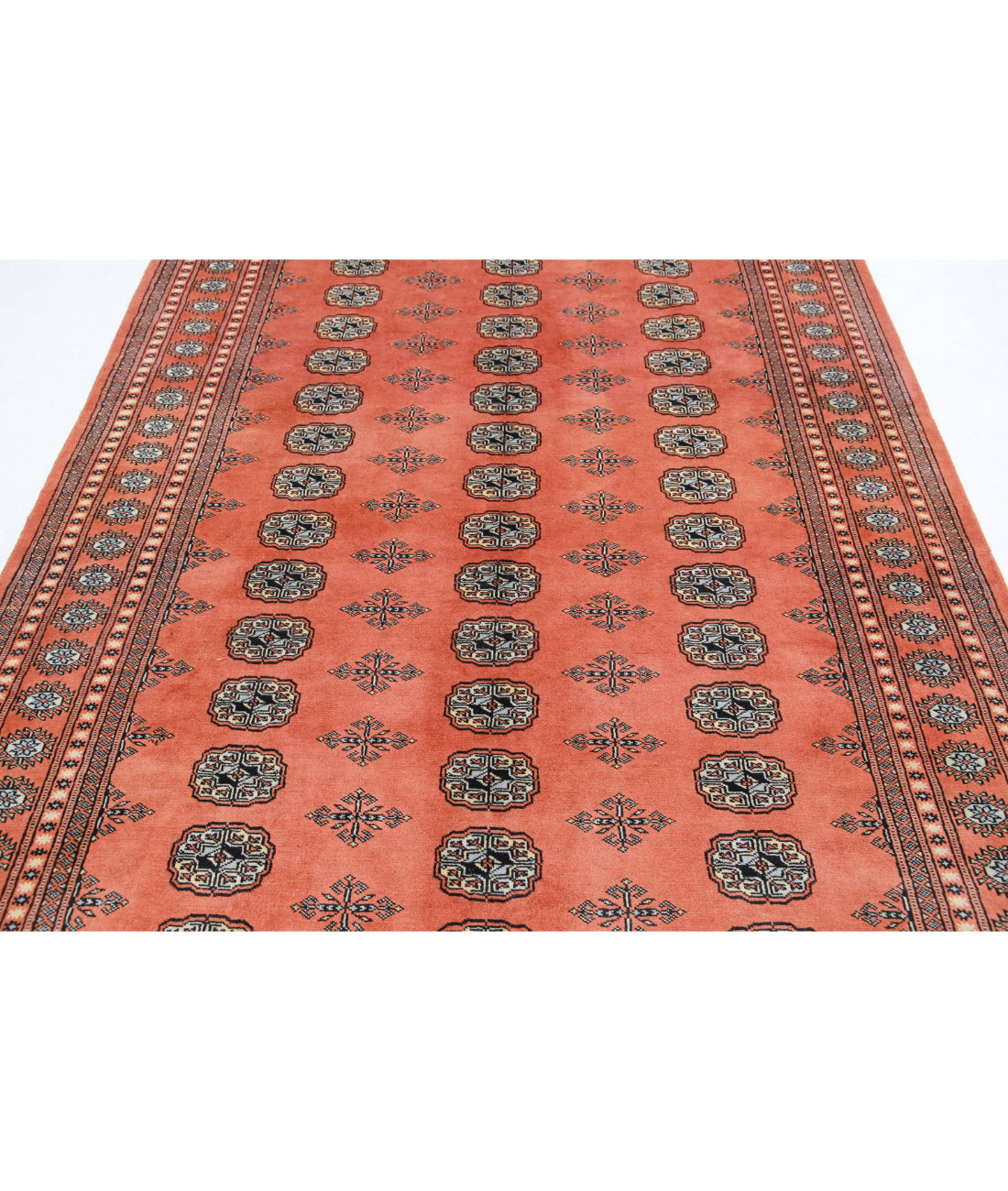 Bokhara 6'1'' X 9'0'' Hand-Knotted Wool Rug 6'1'' x 9'0'' (183 X 270) / Rust / Black