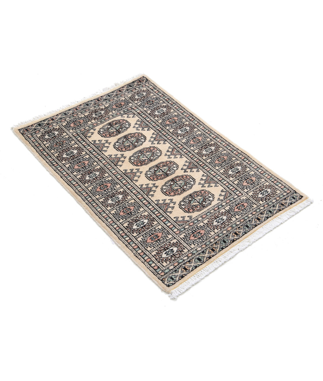 Bokhara 2'0'' X 3'0'' Hand-Knotted Wool Rug 2'0'' x 3'0'' (60 X 90) / Ivory / Ivory