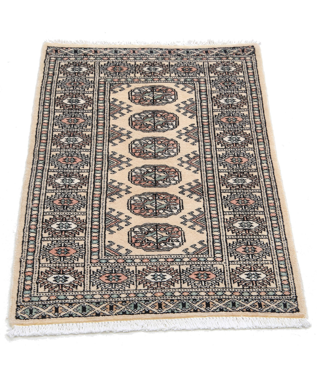 Bokhara 2'0'' X 3'0'' Hand-Knotted Wool Rug 2'0'' x 3'0'' (60 X 90) / Ivory / Ivory