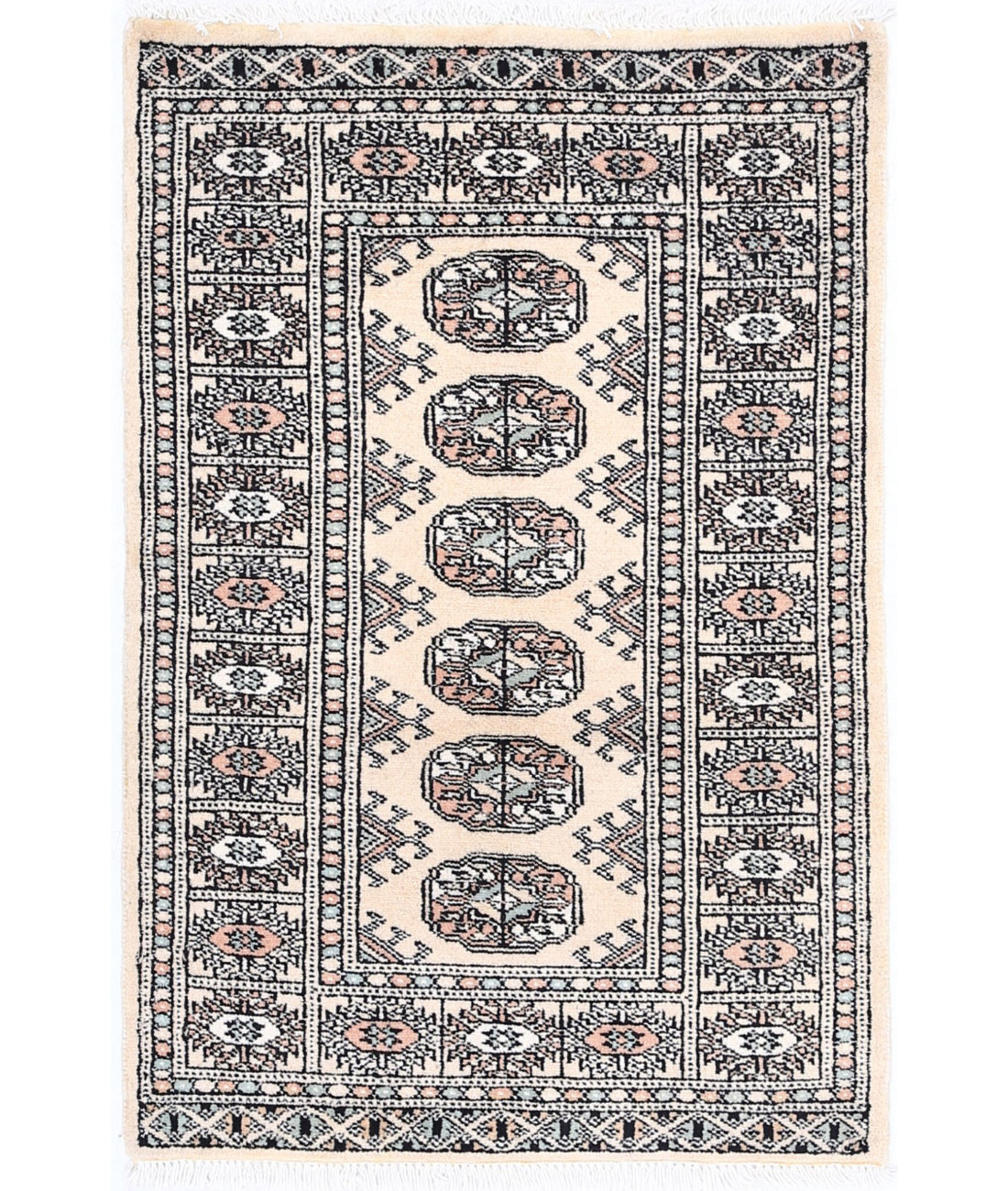 Bokhara 2'0'' X 3'0'' Hand-Knotted Wool Rug 2'0'' x 3'0'' (60 X 90) / Ivory / Ivory