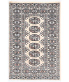 Bokhara 2'0'' X 3'0'' Hand-Knotted Wool Rug 2'0'' x 3'0'' (60 X 90) / Ivory / Ivory