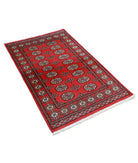 Bokhara 3'0'' X 4'10'' Hand-Knotted Wool Rug 3'0'' x 4'10'' (90 X 145) / Red / Red