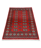 Bokhara 3'0'' X 4'10'' Hand-Knotted Wool Rug 3'0'' x 4'10'' (90 X 145) / Red / Red