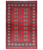 Bokhara 3'0'' X 4'10'' Hand-Knotted Wool Rug 3'0'' x 4'10'' (90 X 145) / Red / Red