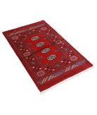 Bokhara 2'6'' X 4'1'' Hand-Knotted Wool Rug 2'6'' x 4'1'' (75 X 123) / Red / Red