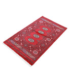 Bokhara 2'6'' X 4'1'' Hand-Knotted Wool Rug 2'6'' x 4'1'' (75 X 123) / Red / Red