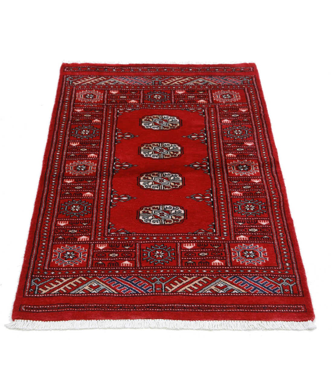 Bokhara 2'6'' X 4'1'' Hand-Knotted Wool Rug 2'6'' x 4'1'' (75 X 123) / Red / Red