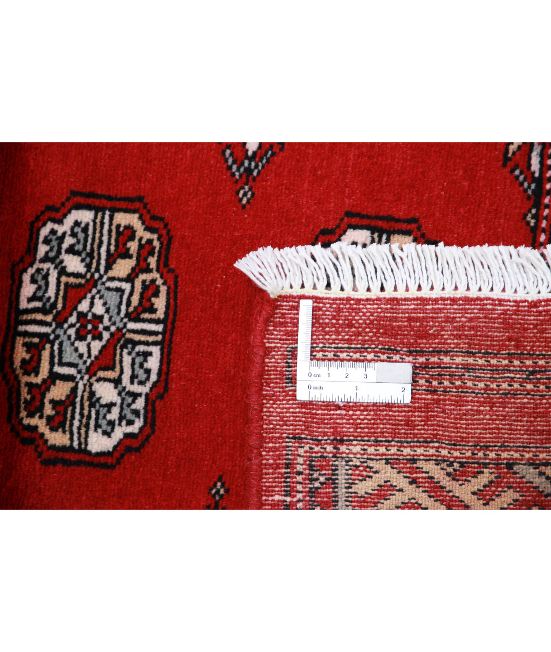 Bokhara 2'6'' X 4'1'' Hand-Knotted Wool Rug 2'6'' x 4'1'' (75 X 123) / Red / Red