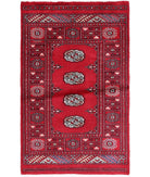 Bokhara 2'6'' X 4'1'' Hand-Knotted Wool Rug 2'6'' x 4'1'' (75 X 123) / Red / Red