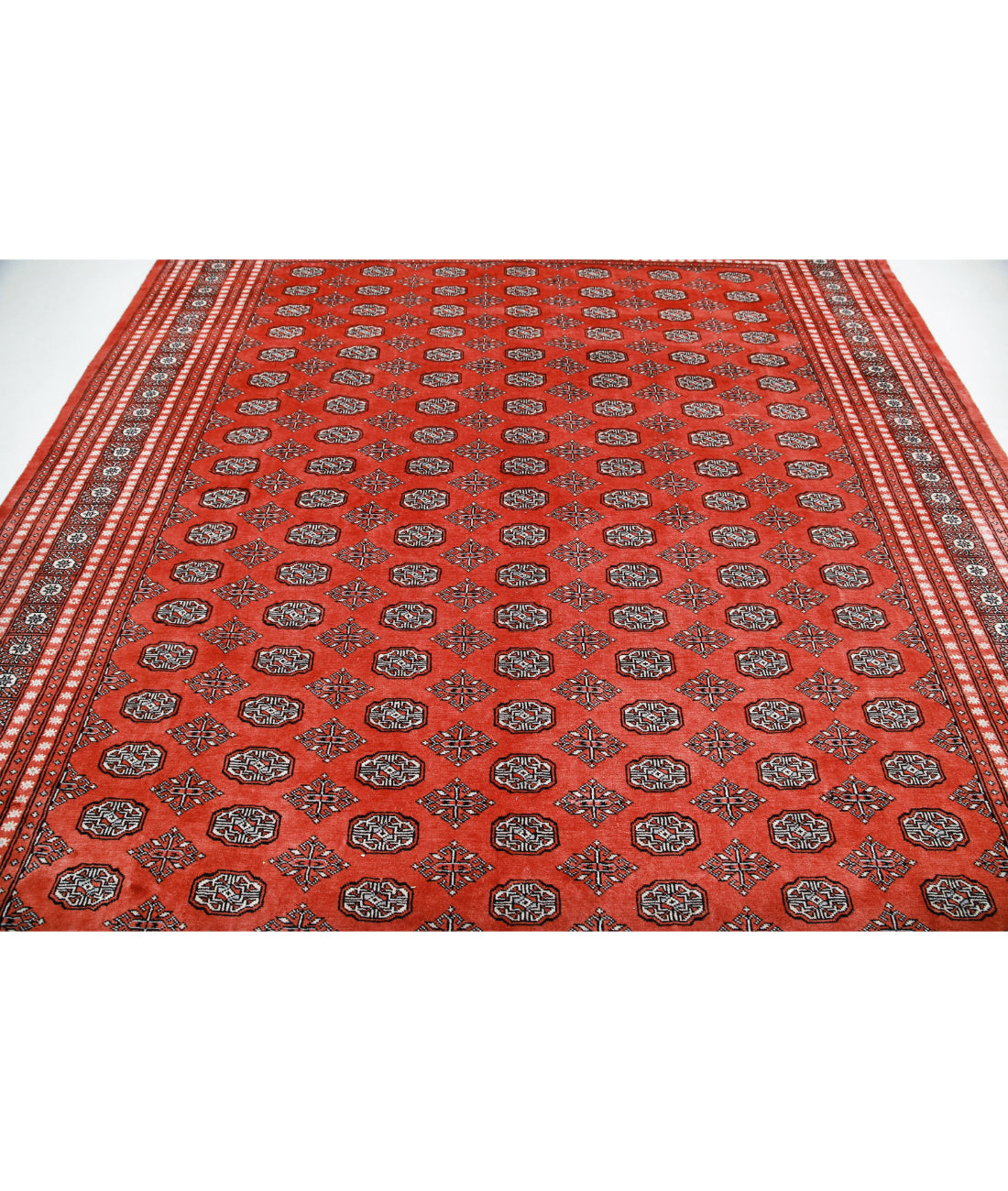 Bokhara 8'11'' X 11'5'' Hand-Knotted Wool Rug 8'11'' x 11'5'' (268 X 343) / Orange / Ivory