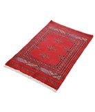 Bokhara 2'0'' X 3'0'' Hand-Knotted Wool Rug 2'0'' x 3'0'' (60 X 90) / Red / Red