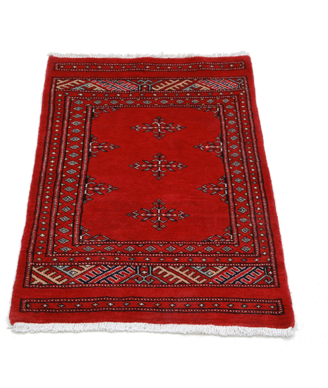 Bokhara 2'0'' X 3'0'' Hand-Knotted Wool Rug 2'0'' x 3'0'' (60 X 90) / Red / Red