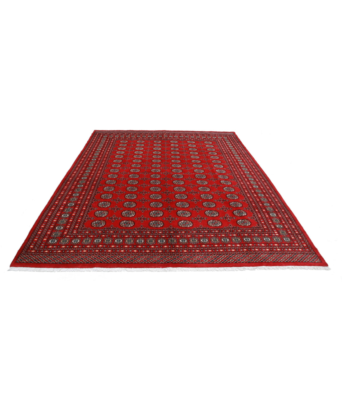 Bokhara 8'1'' X 10'1'' Hand-Knotted Wool Rug 8'1'' x 10'1'' (243 X 303) / Red / Blue