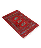 Bokhara 2'0'' X 3'2'' Hand-Knotted Wool Rug 2'0'' x 3'2'' (60 X 95) / Red / Red