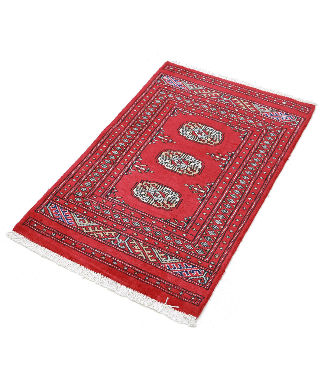 Bokhara 2'0'' X 3'2'' Hand-Knotted Wool Rug 2'0'' x 3'2'' (60 X 95) / Red / Red