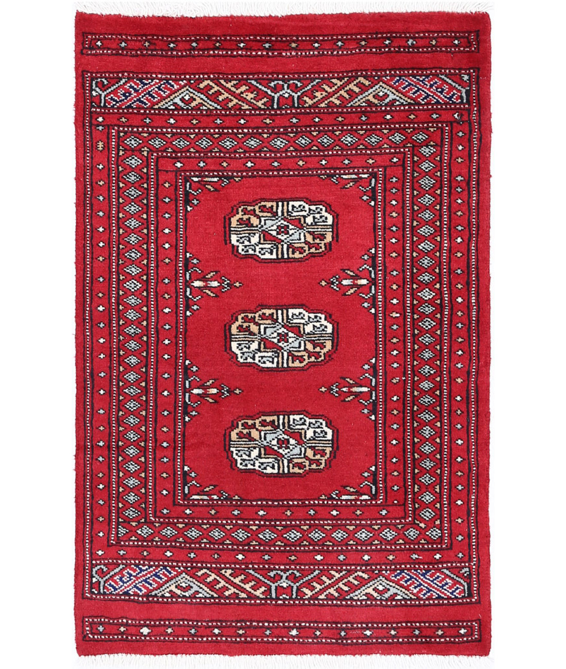 Bokhara 2'0'' X 3'2'' Hand-Knotted Wool Rug 2'0'' x 3'2'' (60 X 95) / Red / Red