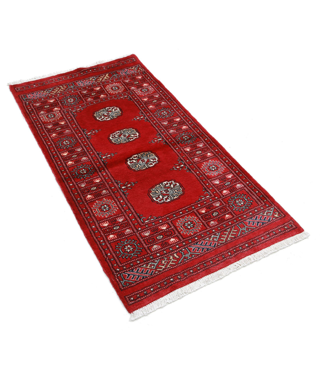 Bokhara 2'6'' X 4'10'' Hand-Knotted Wool Rug 2'6'' x 4'10'' (75 X 145) / Red / Red