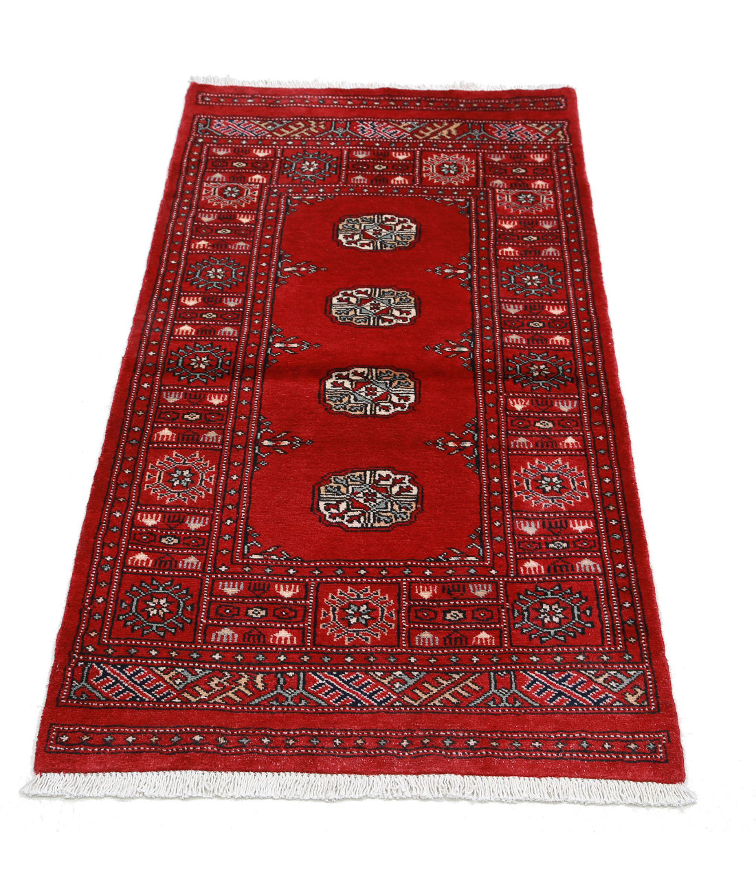 Bokhara 2'6'' X 4'10'' Hand-Knotted Wool Rug 2'6'' x 4'10'' (75 X 145) / Red / Red