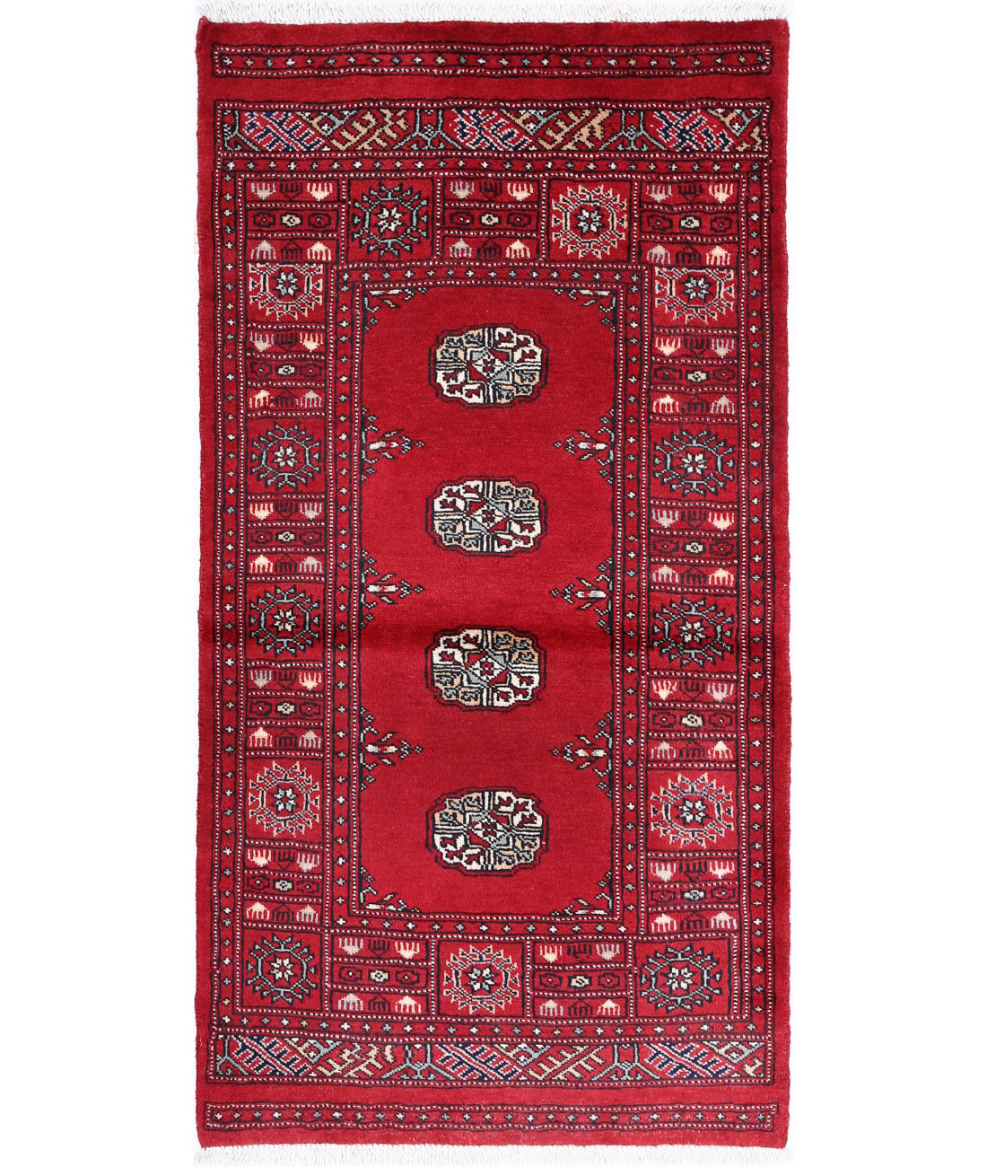 Bokhara 2'6'' X 4'10'' Hand-Knotted Wool Rug 2'6'' x 4'10'' (75 X 145) / Red / Red