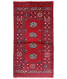 Bokhara 2'6'' X 4'10'' Hand-Knotted Wool Rug 2'6'' x 4'10'' (75 X 145) / Red / Red