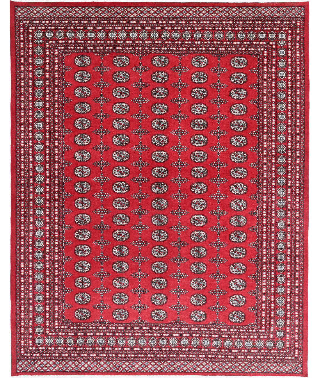 Bokhara 8'0'' X 10'1'' Hand-Knotted Wool Rug 8'0'' x 10'1'' (240 X 303) / Red / Ivory