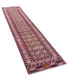 Bokhara 2'4'' X 9'11'' Hand-Knotted Wool Rug 2'4'' x 9'11'' (70 X 298) / Peach / Red