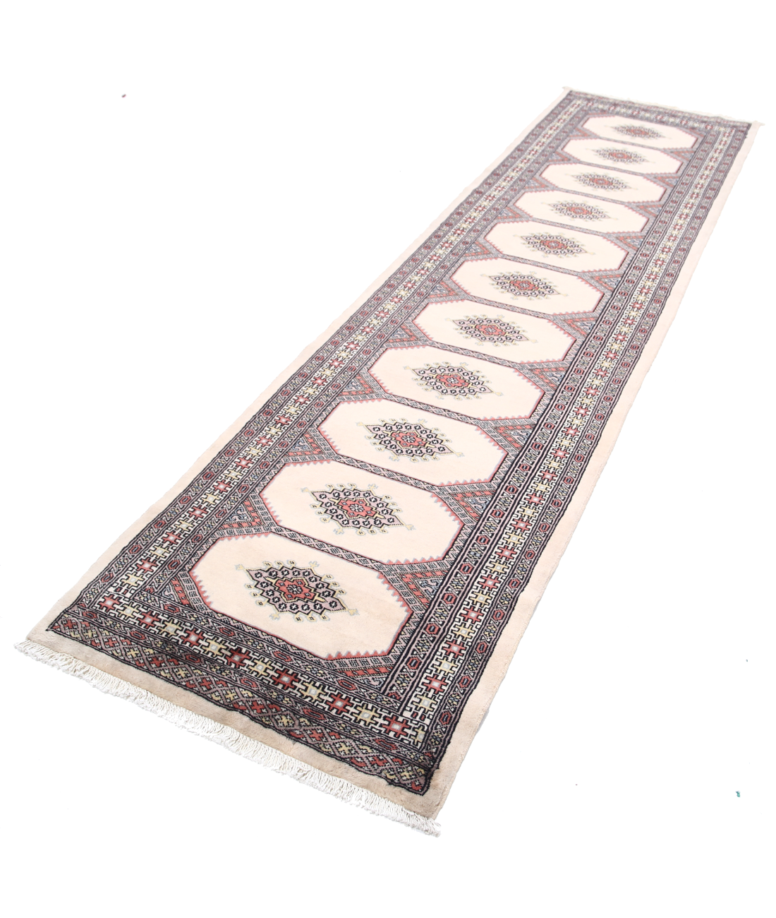 Bokhara 2'7'' X 9'10'' Hand-Knotted Wool Rug 2'7'' x 9'10'' (78 X 295) / Ivory / Ivory