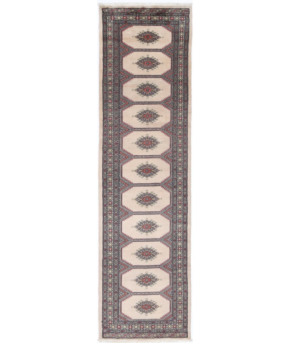 Bokhara 2'7'' X 9'10'' Hand-Knotted Wool Rug 2'7'' x 9'10'' (78 X 295) / Ivory / Ivory