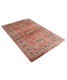 Bokhara 4'2'' X 6'1'' Hand-Knotted Wool Rug 4'2'' x 6'1'' (125 X 183) / Peach / Ivory