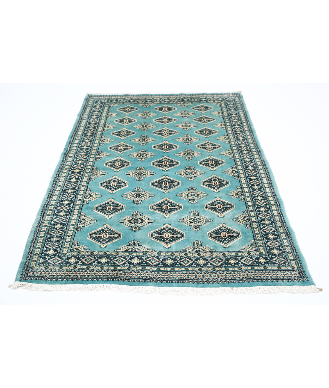 Bokhara 4'8'' X 6'4'' Hand-Knotted Wool Rug 4'8'' x 6'4'' (140 X 190) / Green / N/A