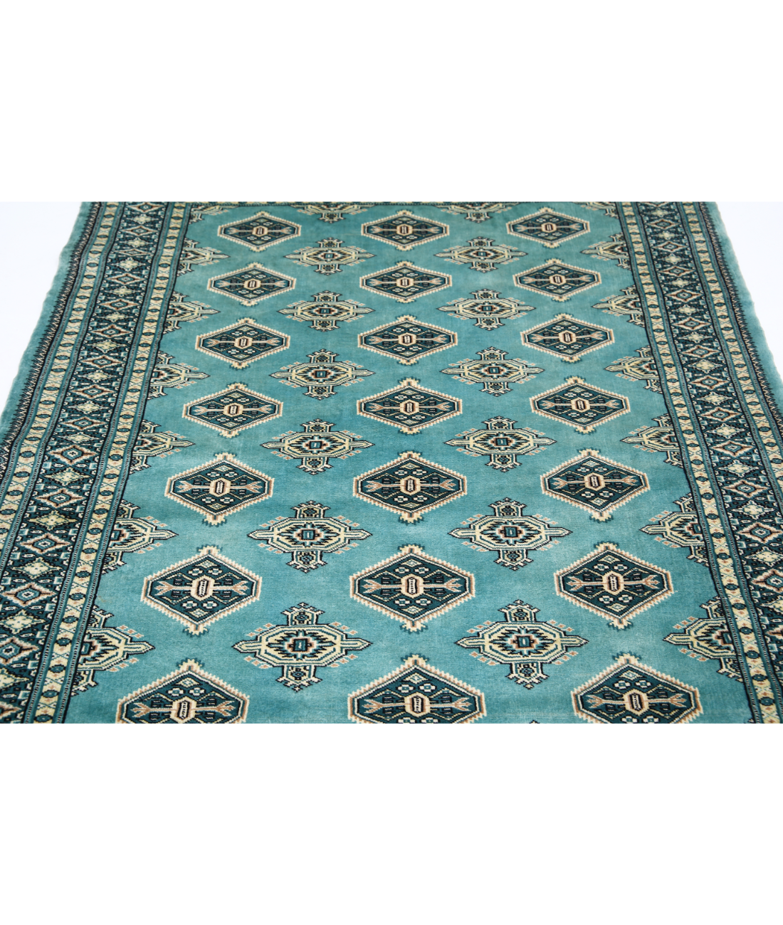 Bokhara 4'8'' X 6'4'' Hand-Knotted Wool Rug 4'8'' x 6'4'' (140 X 190) / Green / N/A