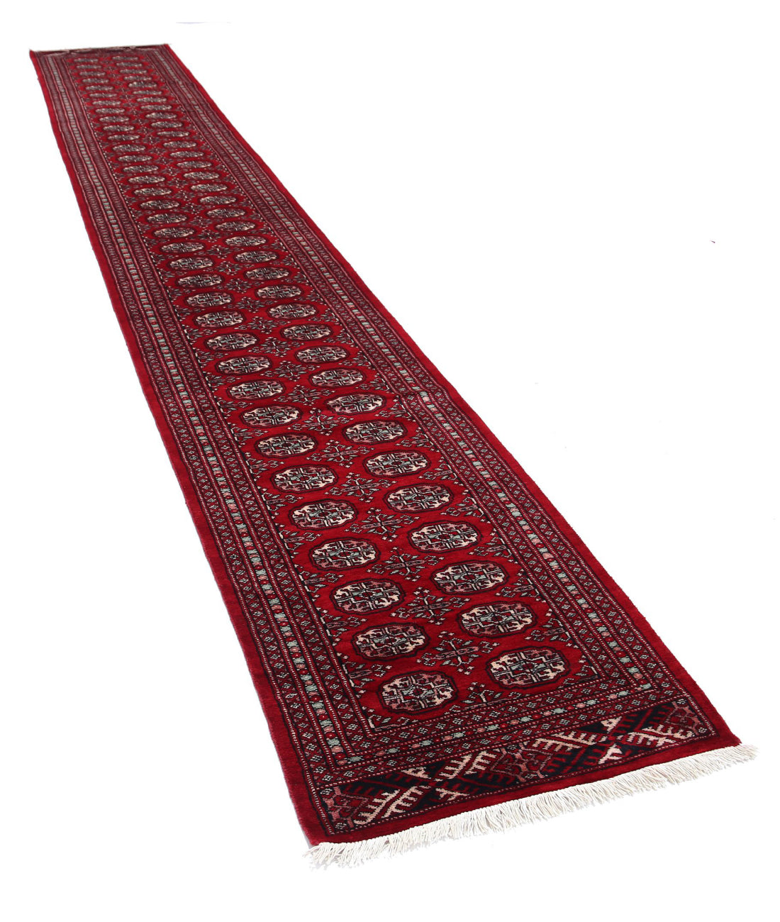 Bokhara 2'7'' X 16'5'' Hand-Knotted Wool Rug 2'7'' x 16'5'' (78 X 493) / Red / N/A