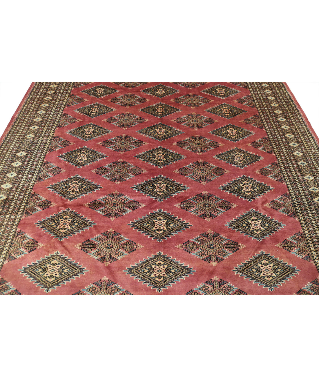 Bokhara 8'1'' X 10'4'' Hand-Knotted Wool Rug 8'1'' x 10'4'' (243 X 310) / Pink / Ivory