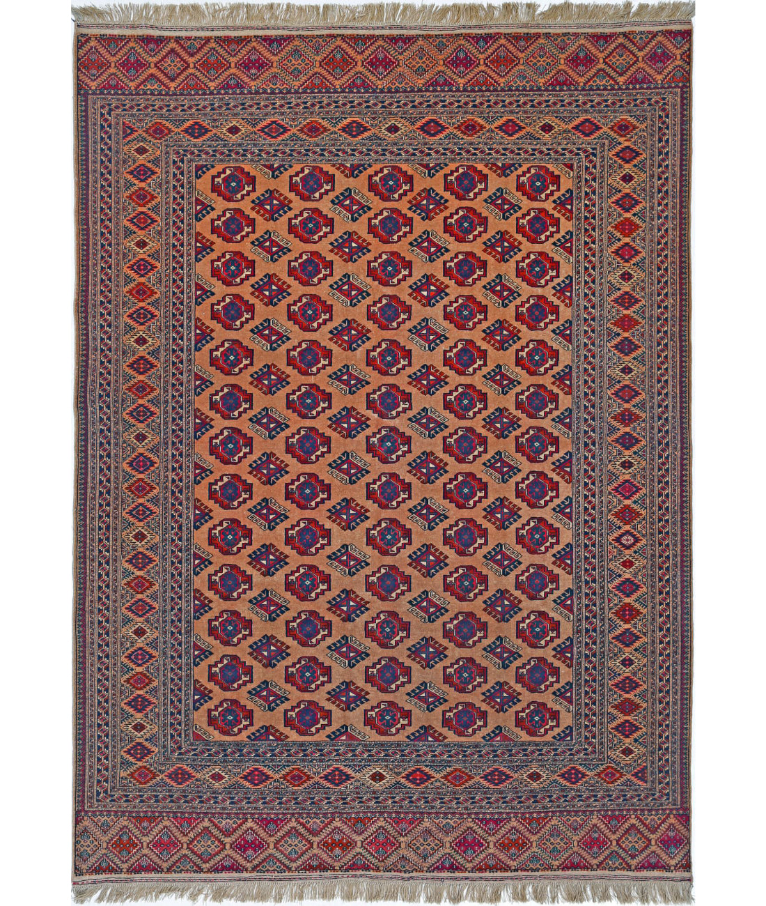 Bokhara 6'3'' X 8'6'' Hand-Knotted Wool Rug 6'3'' x 8'6'' (188 X 255) / Beige / Blue