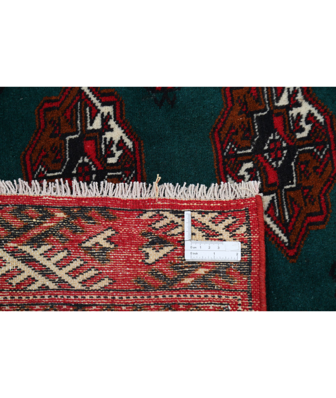 Bokhara 6'2'' X 9'7'' Hand-Knotted Wool Rug 6'2'' x 9'7'' (185 X 288) / Green / Red