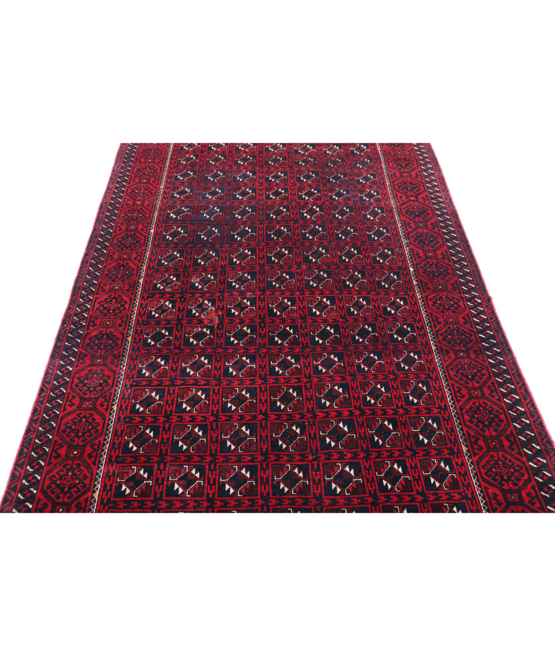 Bokhara 4'7'' X 7'7'' Hand-Knotted Wool Rug 4'7'' x 7'7'' (138 X 228) / Red / Blue